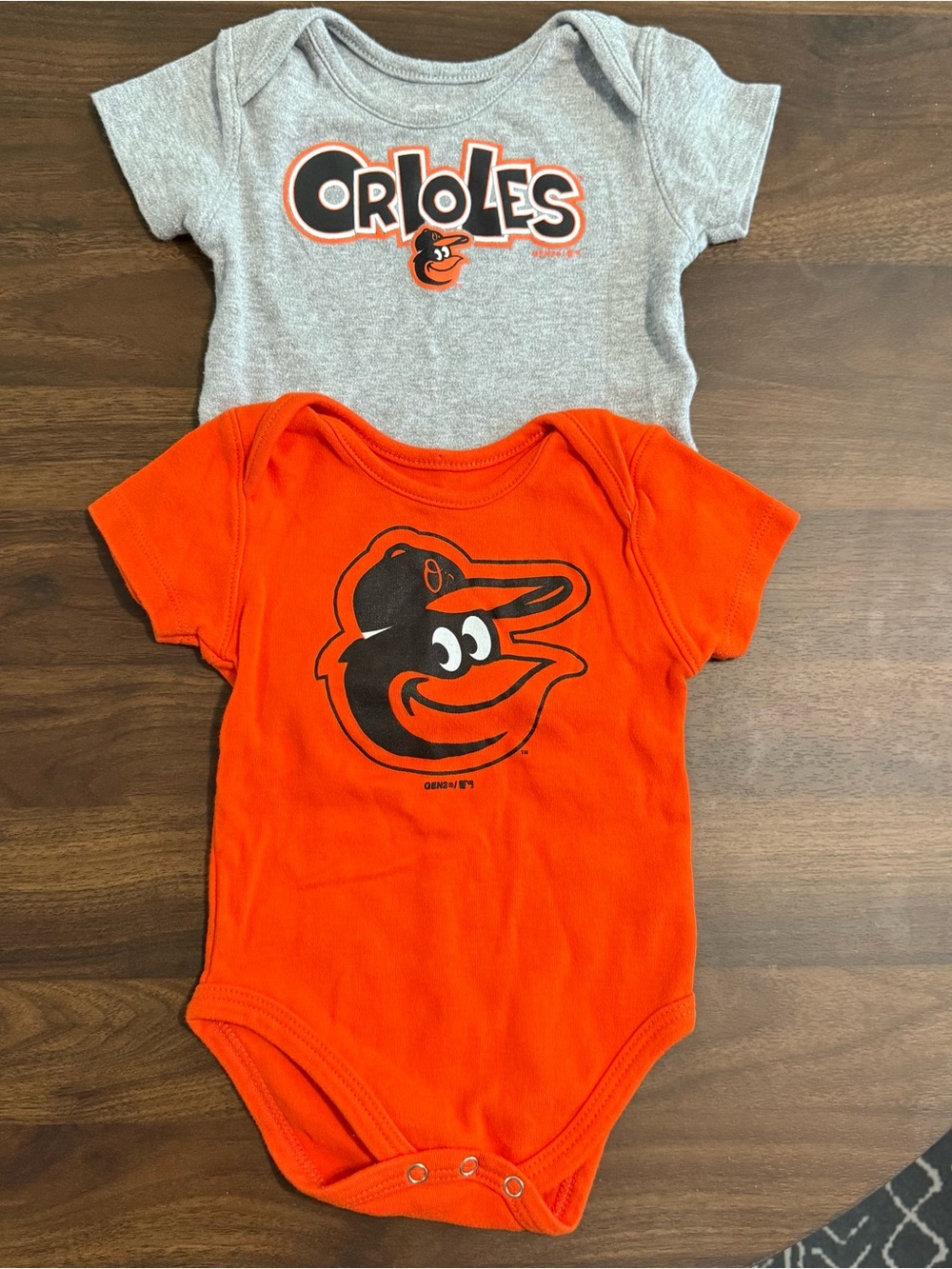 Baby boy Baltimore orioles onesie set